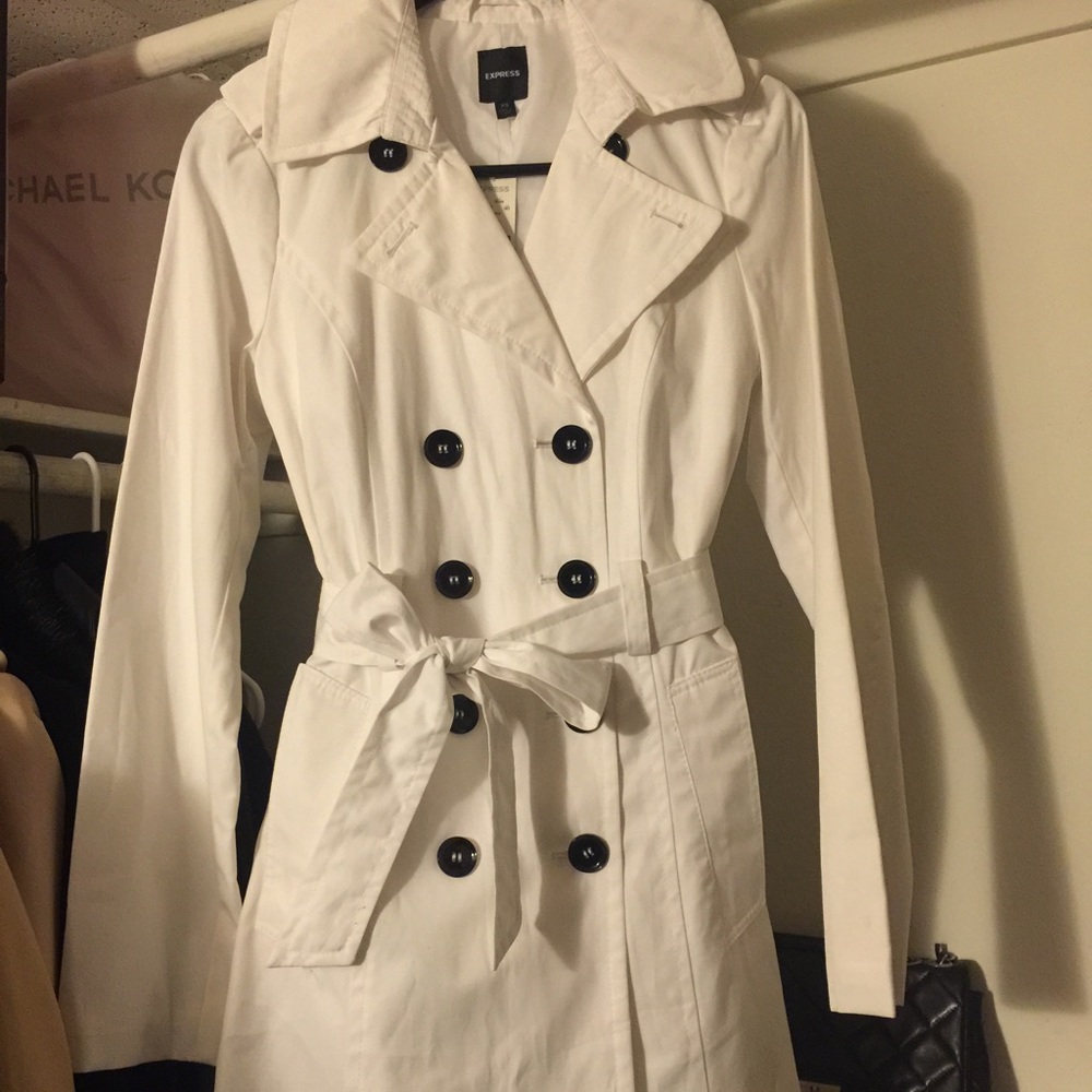 Express White Trench coat